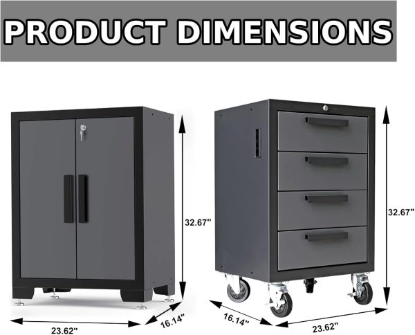 Torin Garage Storage Cabinet System Heavy Duty Lockable-6