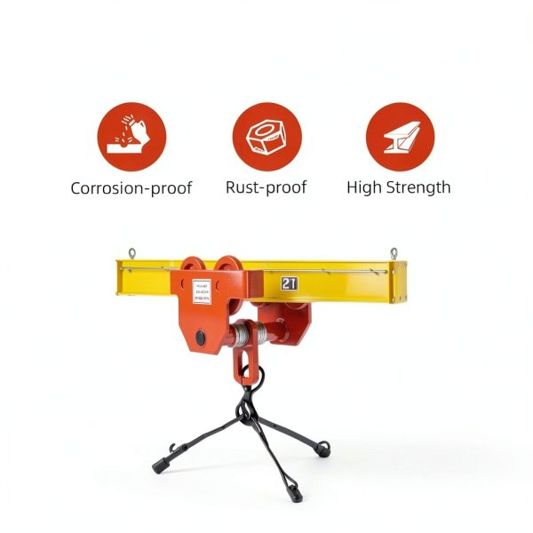 Towallmark 2 Ton Beam Trolley Heavy Duty Steel Adjustable-4
