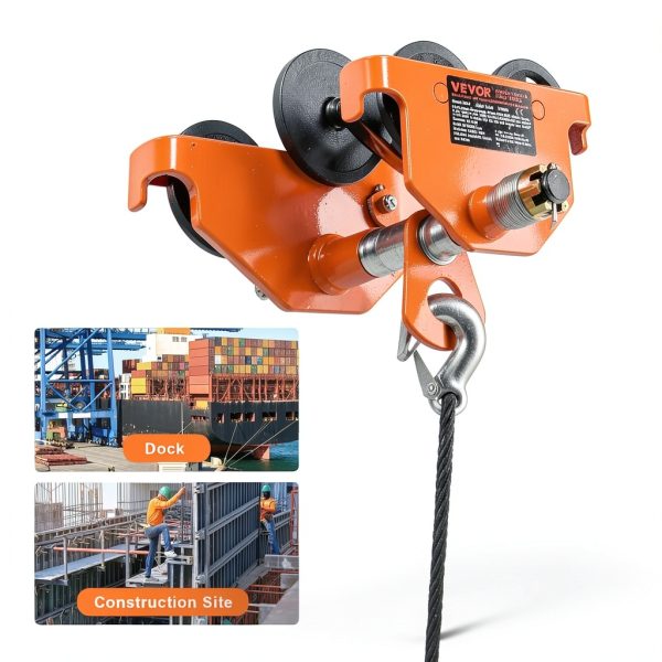 VEVOR Beam Trolley 1T Alloy Steel Adjustable Industrial-5