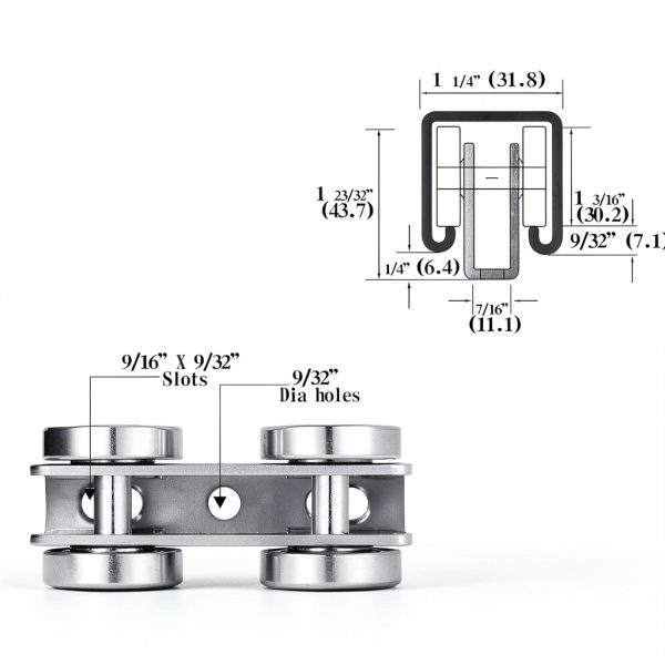 Tudomro Beam Trolley Steel Construction 550lb Load Capacity-2
