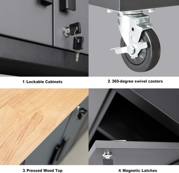 Torin Garage Storage Cabinet System Heavy Duty Lockable-4