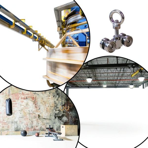 TPHUC 4 Wheel Beam Trolley Steel Construction Industrial Use-5