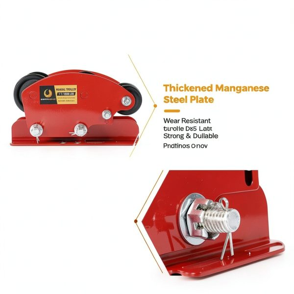 BEAMNOVA Manual Hoist Trolley 1 Ton Alloy Steel Red-1