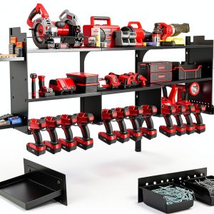Garage Tool Rack Grarise Wall Mount 4 Shelves-0