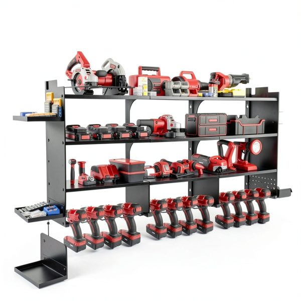 Garage Tool Rack Grarise Wall Mount 4 Shelves-4