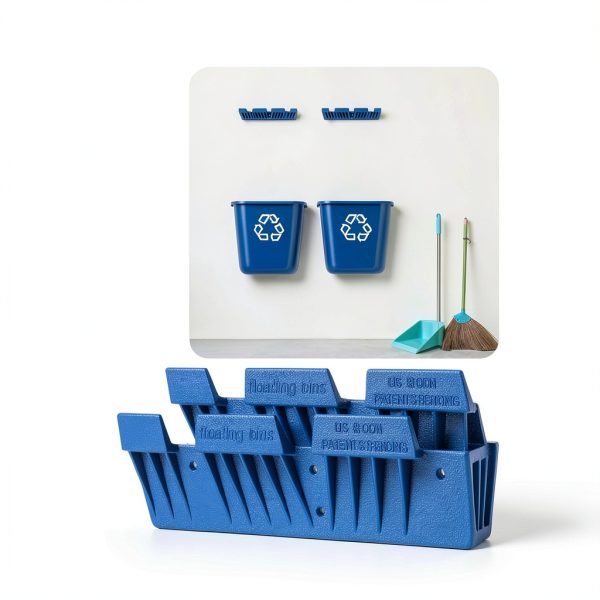 Nova Wall Mount Bracket Shelf Blue Plastic Garage-4