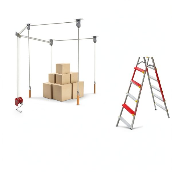 Garage Hoist xhuic Ceiling Mount Metal Pulley Winch 150lb-2