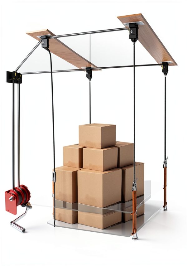 Garage Hoist xhuic Ceiling Mount Metal Pulley Winch 150lb-0